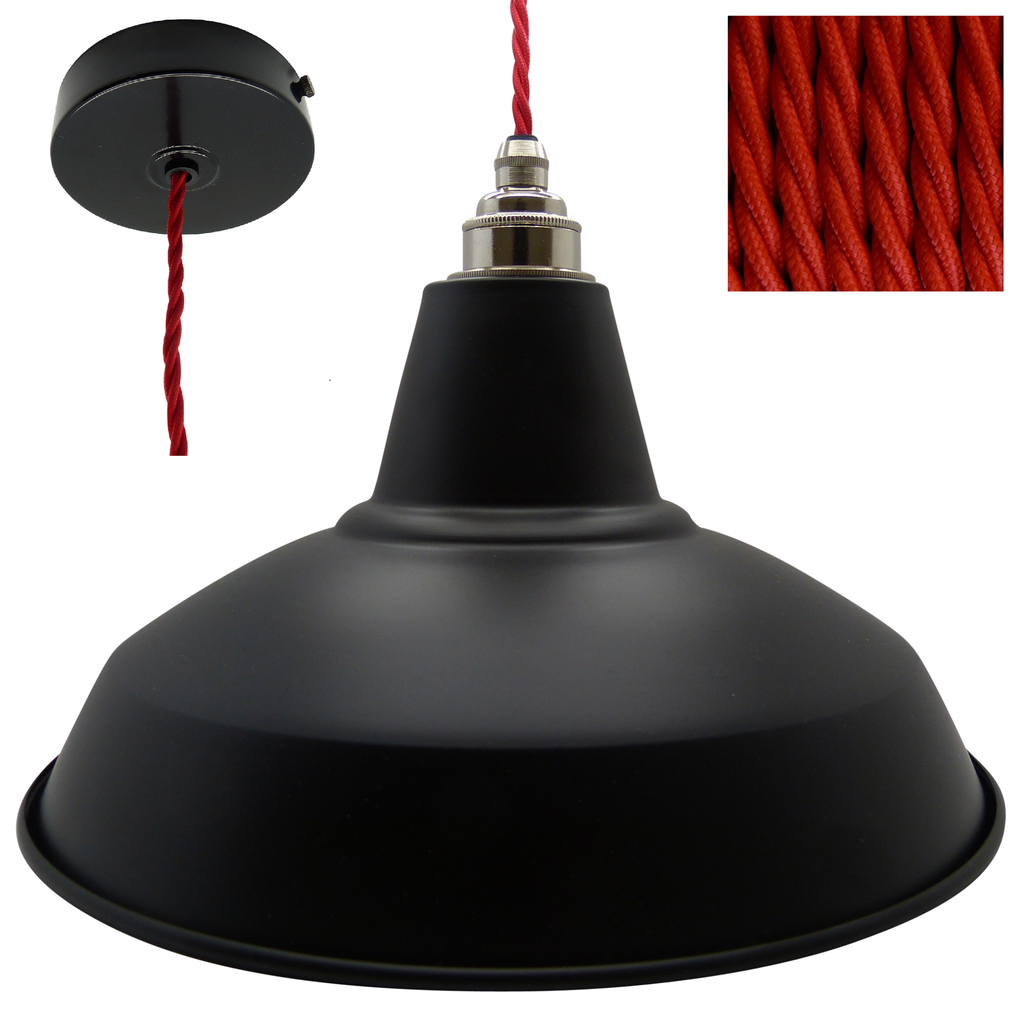 Black Industrial Shade Pendant