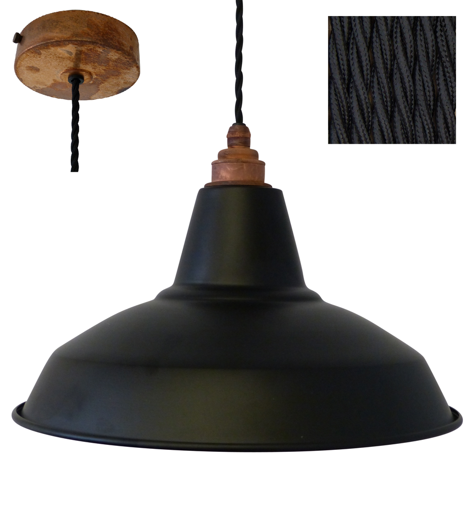 Black Industrial Shade Pendant