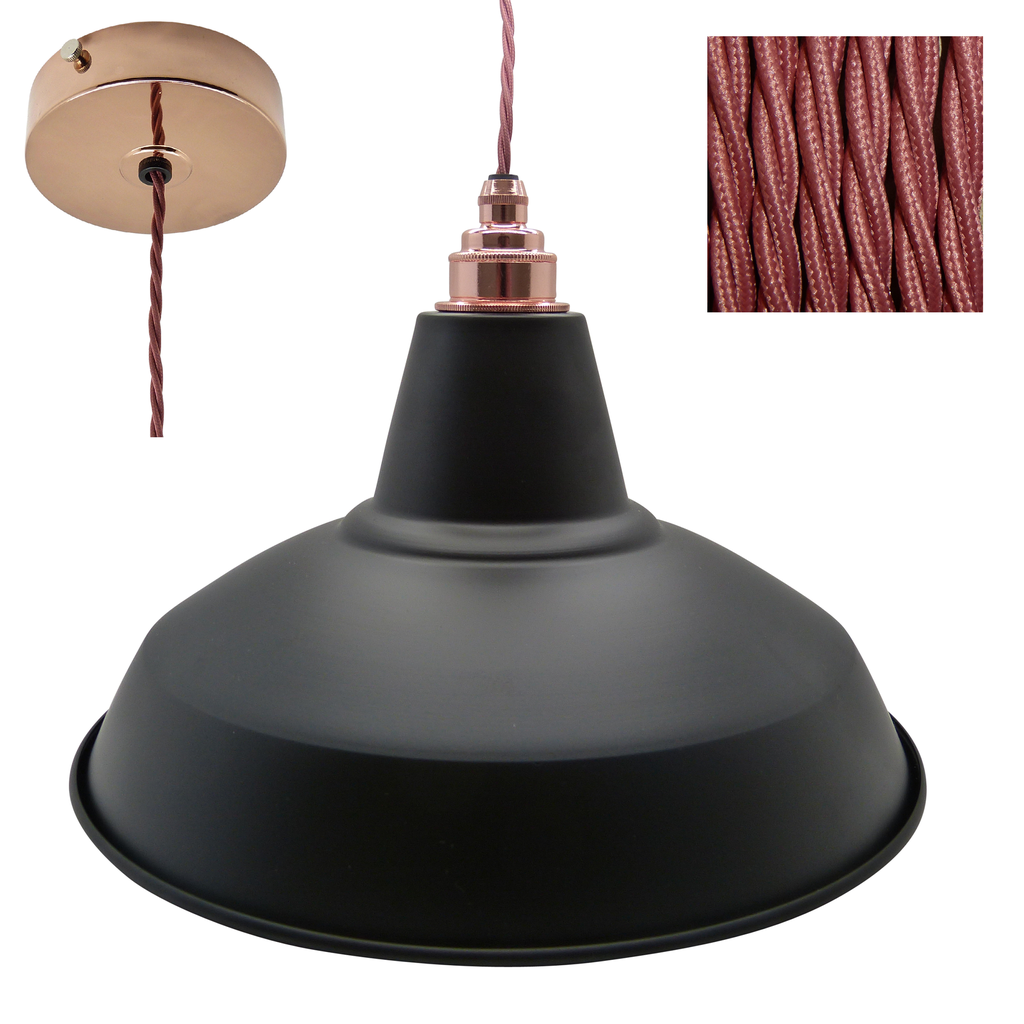 Black Industrial Shade Pendant