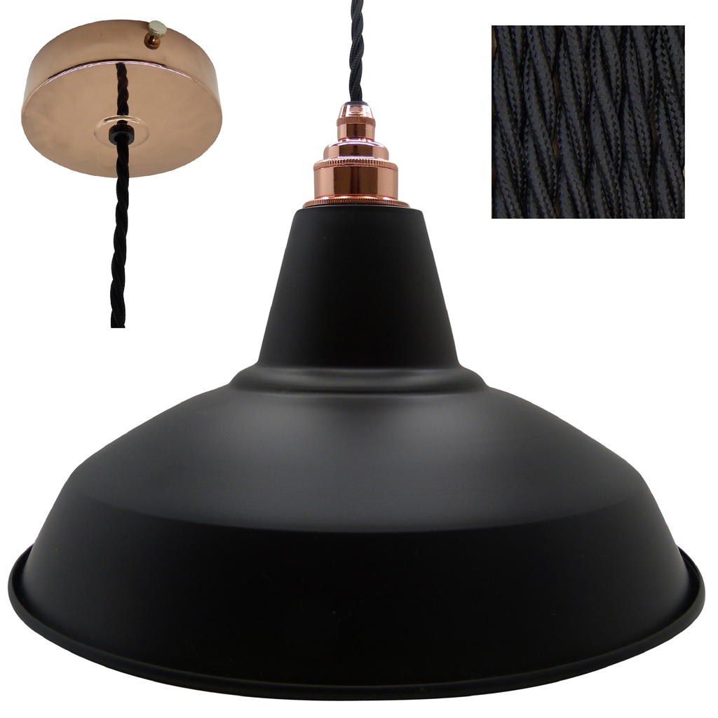 Black Industrial Shade Pendant