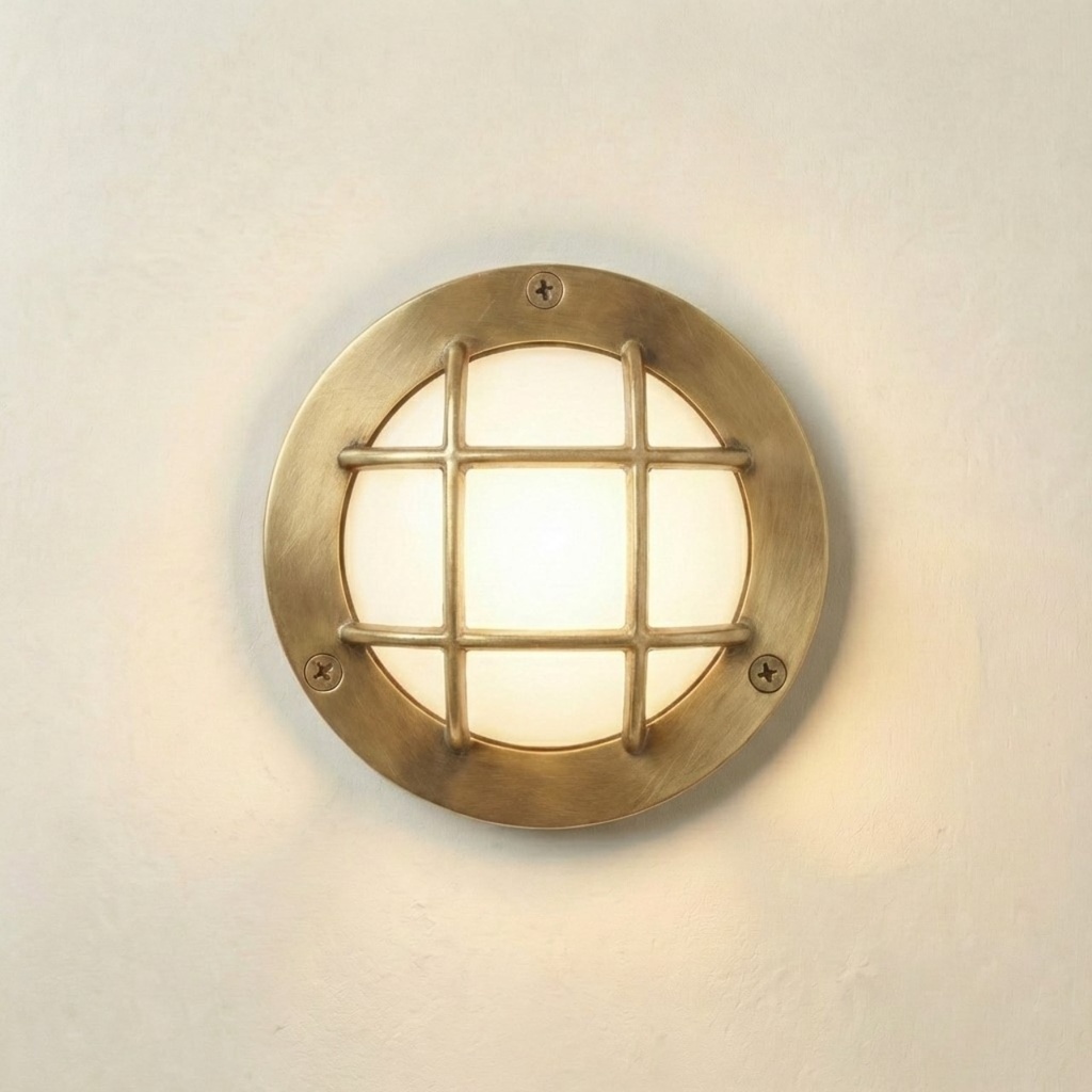 [09607] Marina Guard Circular Bulkhead (Raw Brass)