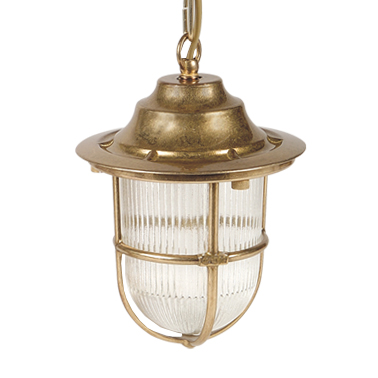 [09130] Hull Guard Pendant Lantern (Raw Brass)