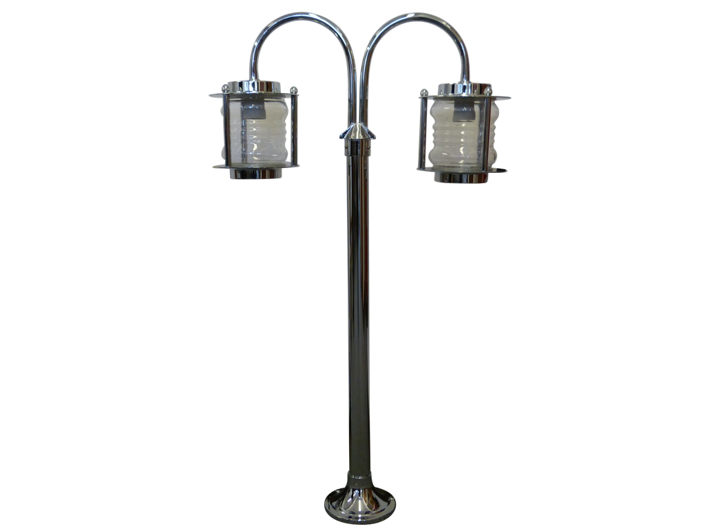[09328] IP23 Chrome Plated Beacon Column 2-Light (Chrome)