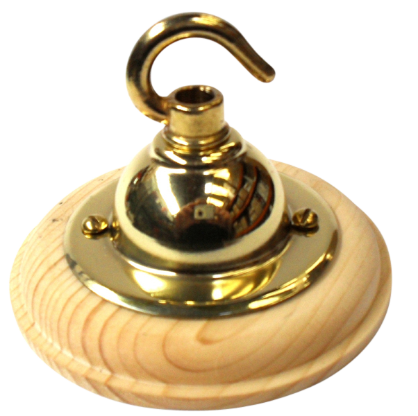 [05505] Ceiling Hook Plate & Pattress (Brass/Plain)