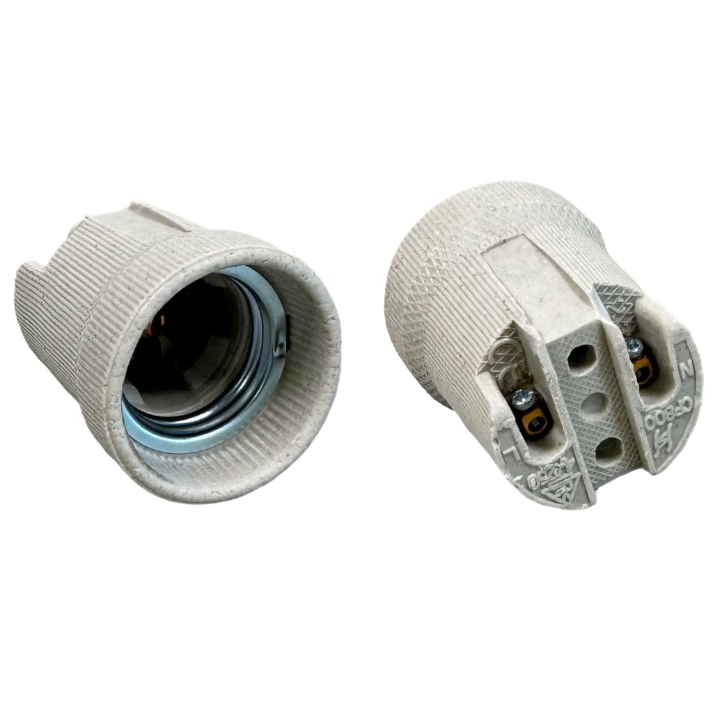 [05175] ES Porcelain Lampholder (Internal Base Fixing)