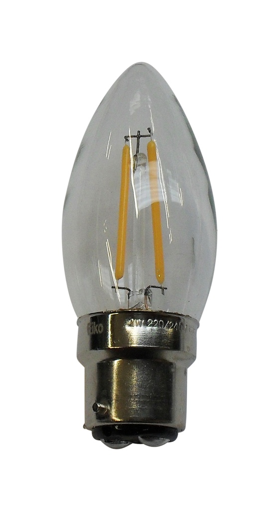 [15330] Candle BC / B22 Clear (2W)