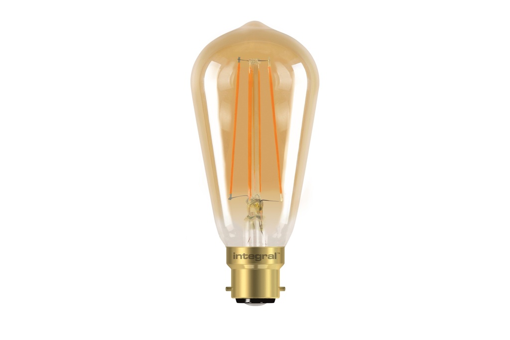 [15380] Squirrel Cage ST64 Amber Tint (5W BC / B22 Dimmable)
