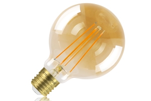 [15371] G95 Globe Amber Tint Dimmable 3.4W (ES / E27)