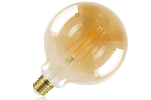 G125 Globe 125mm Amber Tint Dimmable 5W