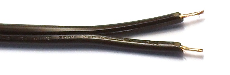 [01788] 2 Core American UL Rated Flex [SPT2] (Black)