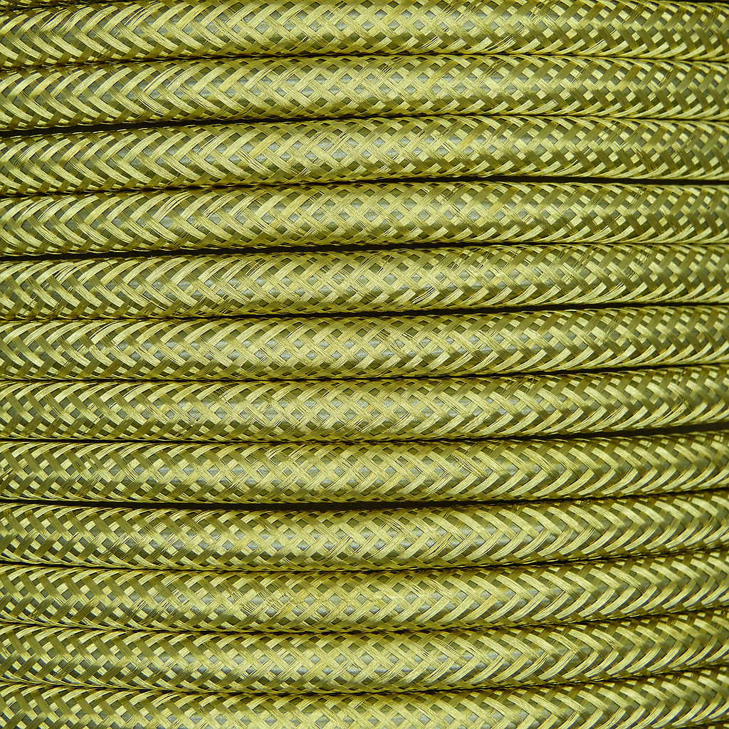 [01022] 3 Core 0.5mm Round Metal Braided Flex (BRASS)