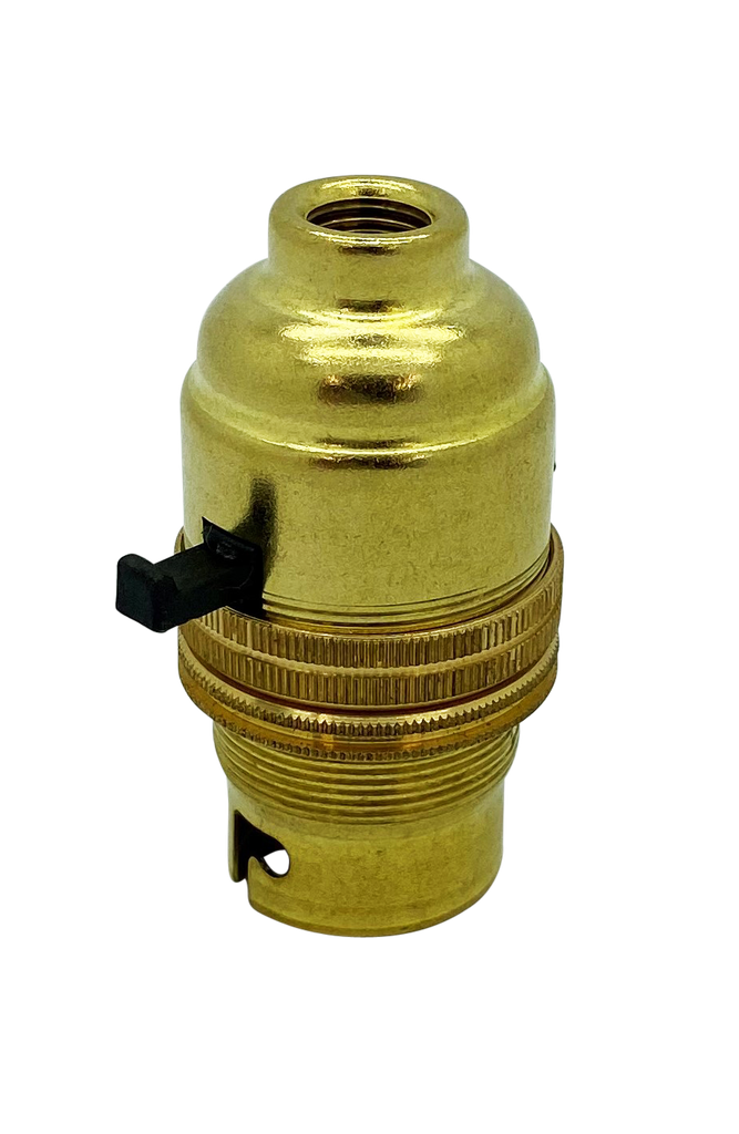 Metalbrite Brass BC 10mm Switched Lampholder [05010]