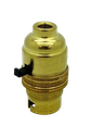 Metalbrite Brass BC 10mm Switched Lampholder [05010]