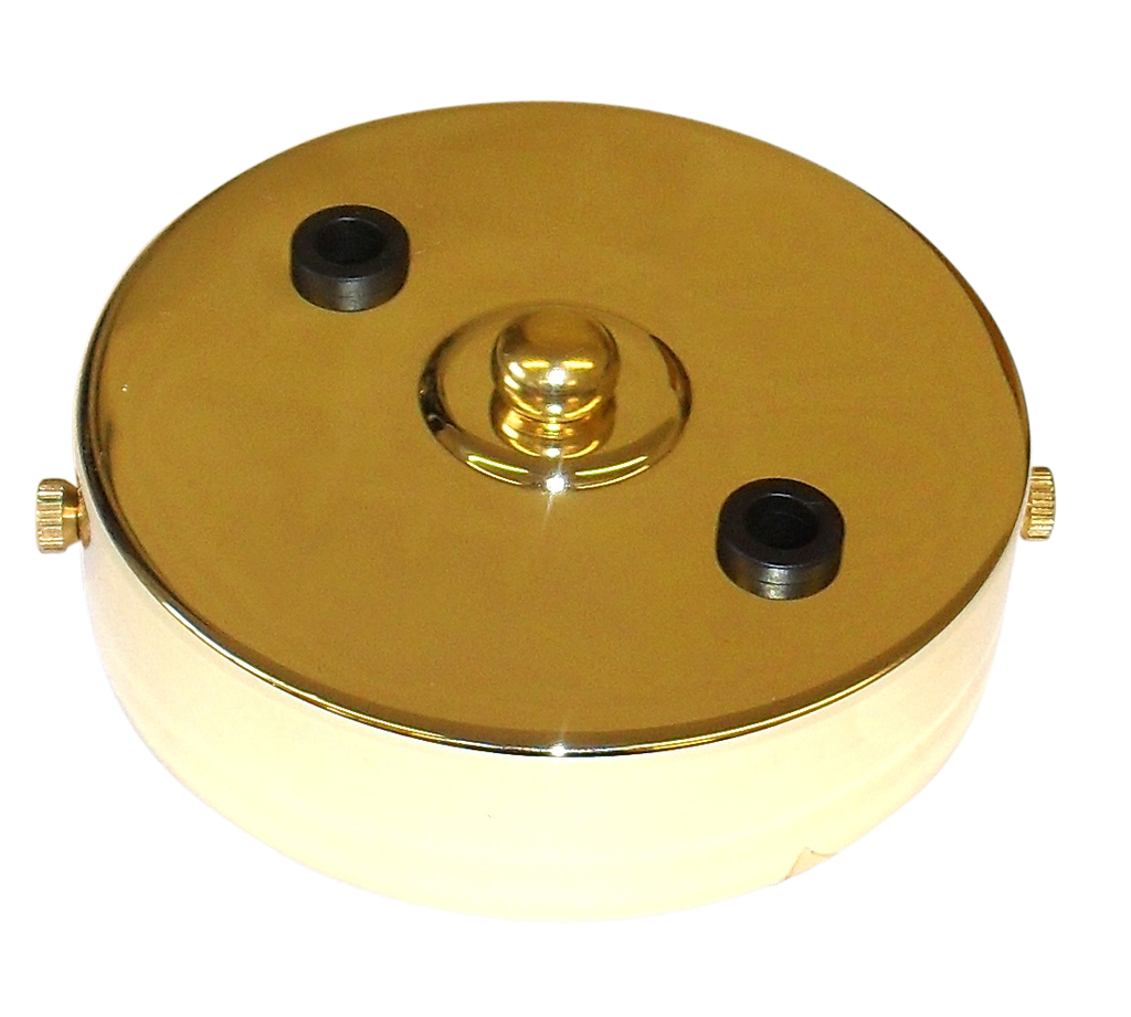 [06354] 2-Outlet Ceiling Rose 100mm (Brass)