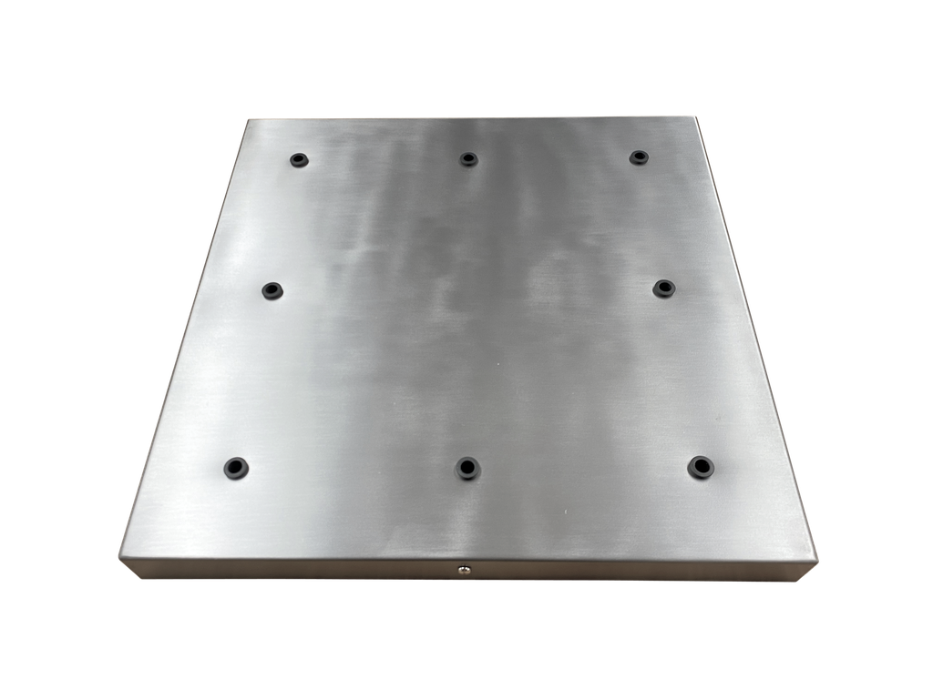 [06426] 8-Outlet Square Ceiling Rose XXL (Brushed Steel)