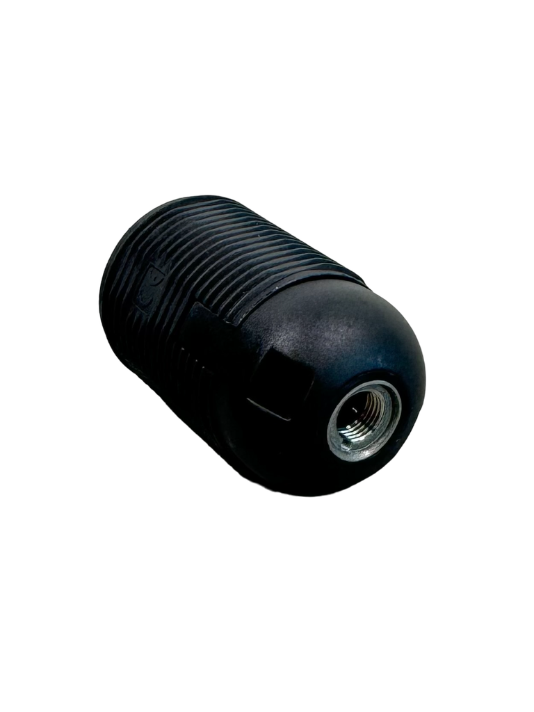 [06935] Plastic Snap-Together ES 10mm Lampholder [Threaded Skirt] (Black)