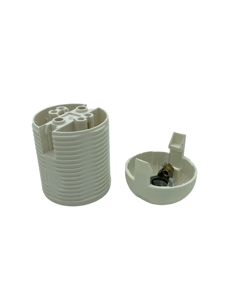 Plastic Snap-Together ES 10mm Lampholder [Threaded Skirt]