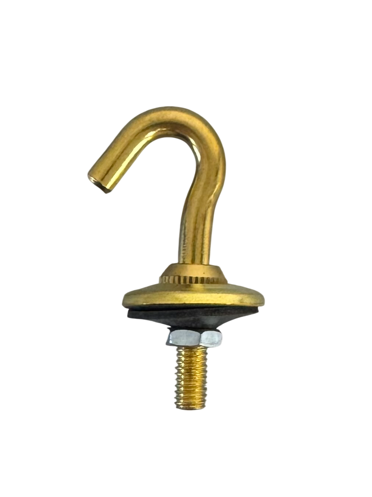 [05526] Bowl Hook with Nut & Rubber Washer (Brass)