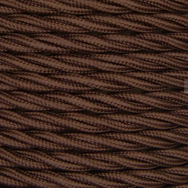 [C118] CC - 3 Core 0.75mm Twisted Braided - Poly Brown