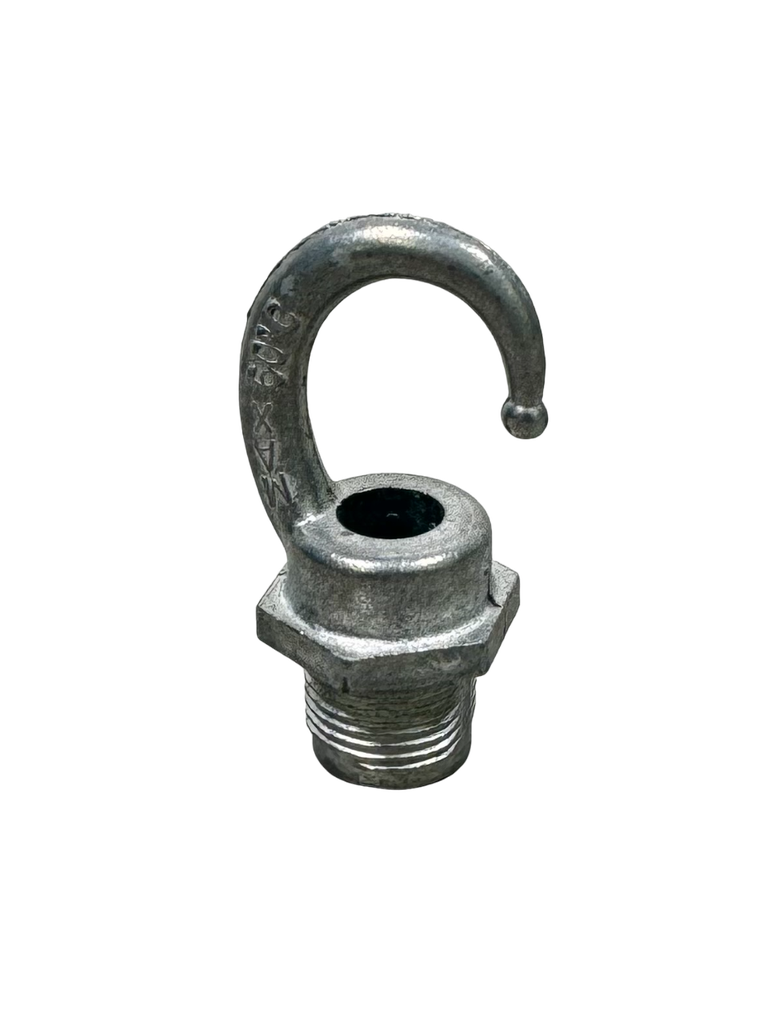 [C98] Industrial Galvanised Die Cast Male Screwed Hook 20mm