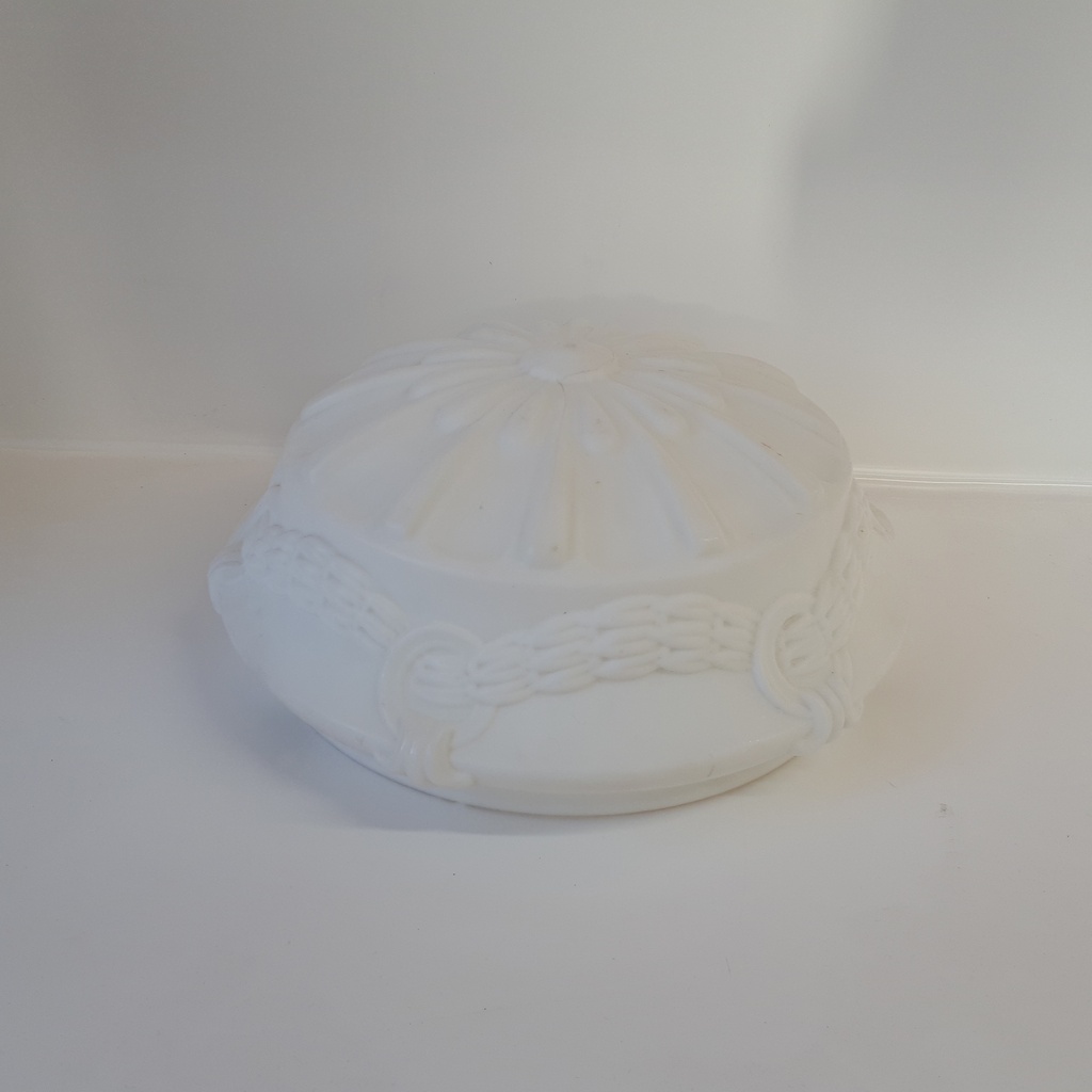 White Deco Hanging Glass Shade