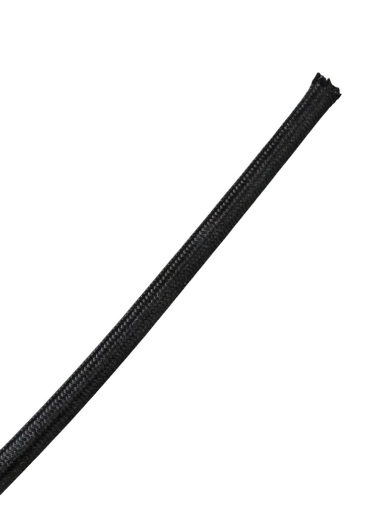 [01116] 2 Core 0.75mm Flat (Oval) Flex [2192Y] (Black Over Braided)
