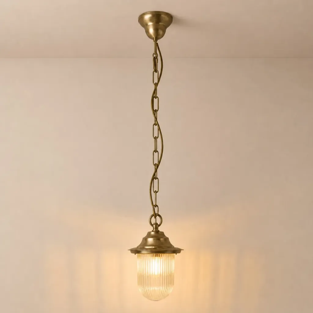 [09149] Hull Pendant Lantern (Raw Brass)