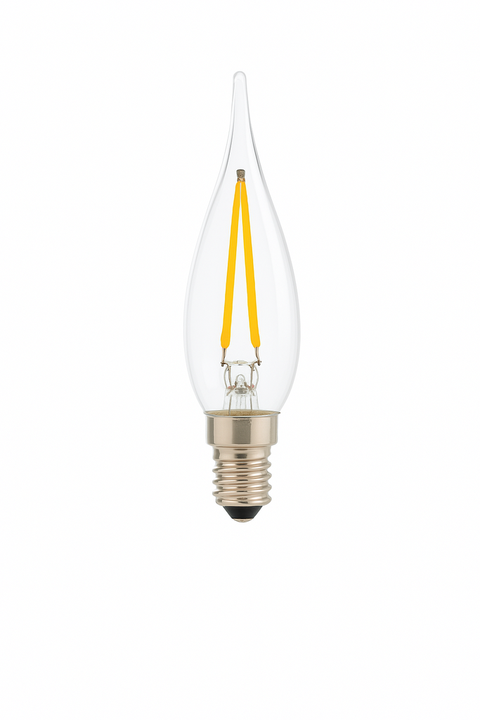 [15073] Flame Tip Candle MES / E10 (Clear)