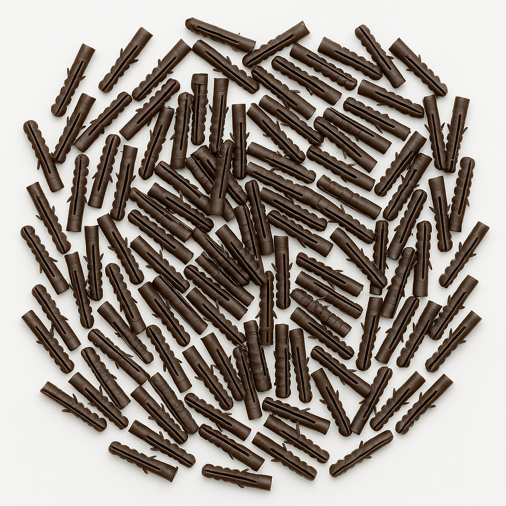 [07752] Brown Plug 7mm 100-Pack