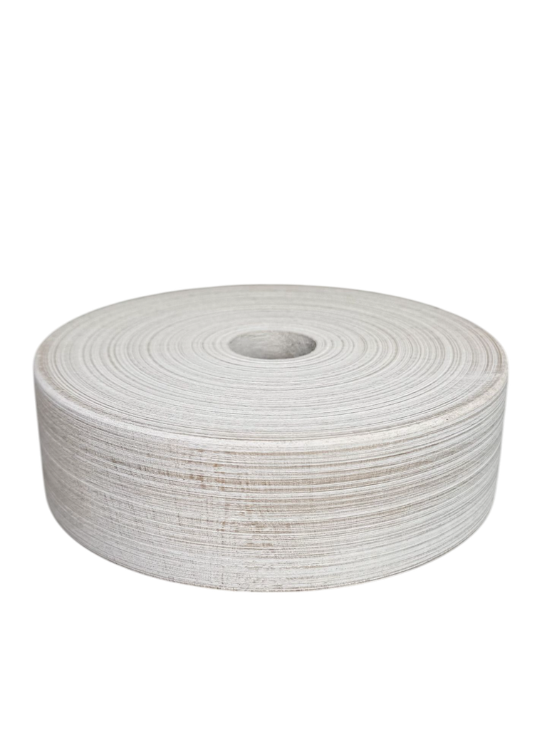 [01092] Circular Wooden Ceiling Rose with Large outlet - Limed - 130mm x 40mm