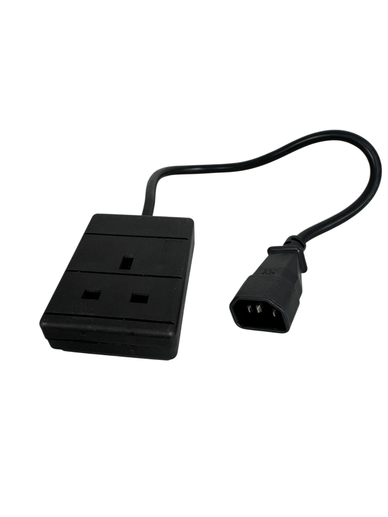 IEC Plug to 13A Socket Extension Lead 0.5mtr