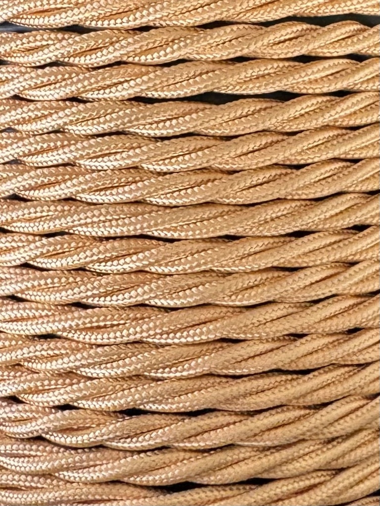 Triple Twisted 3 Core 0.5mm Braided Flex Pale Copper / Peach (Clearance)
