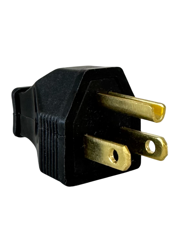 [06715] USA 3 Pin Plug Screw Terminal (Black)