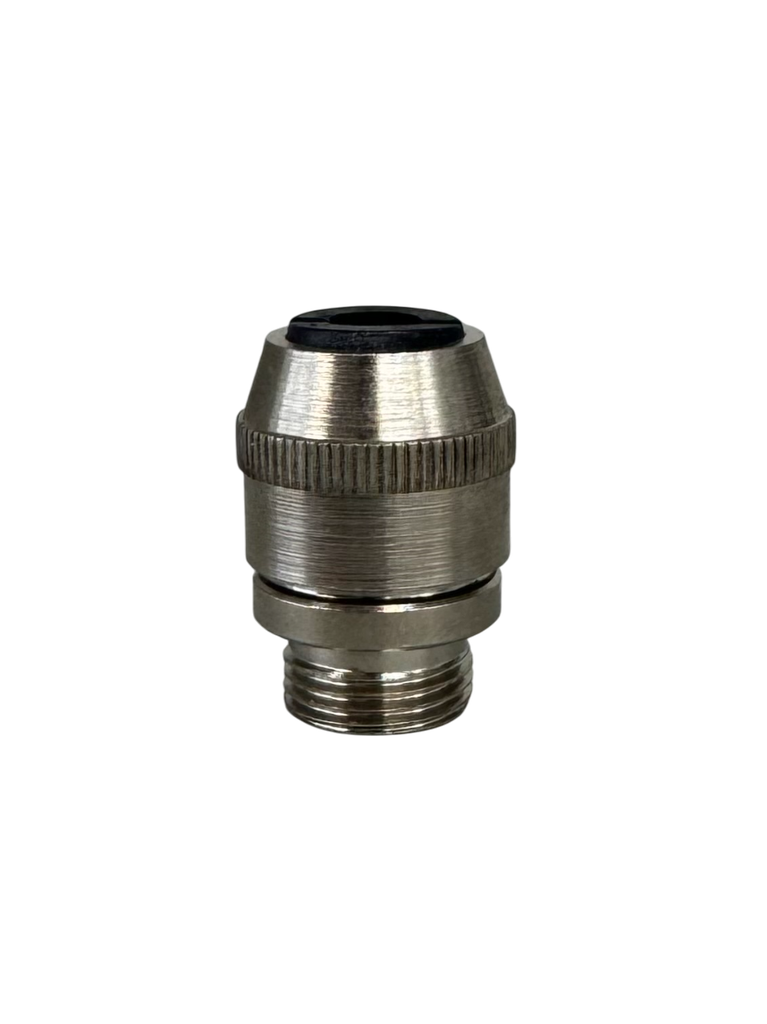Knurled Metal Symmetrical Cordgrip with Half Inch Male Thread (Nickel)