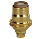 USA Brass E12 10mm Lampholder [Smooth Skirt]