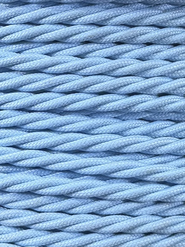 Twisted Braided Cable 3 Core 0.5mm Baby Blue