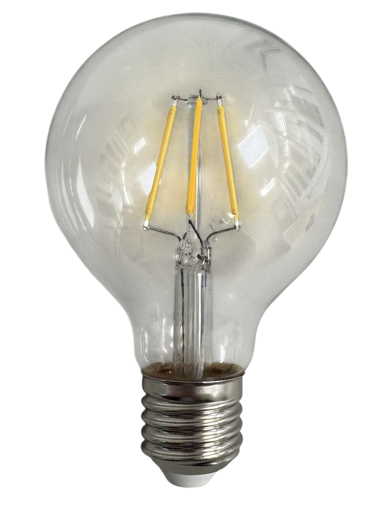G95 Dimmable 6W E27 Clear Straight Filament Globe Bulb