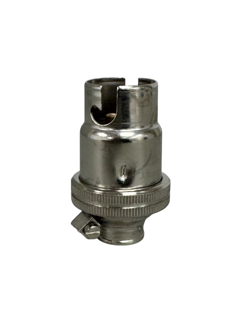 SBC 10mm Smooth Skirt Nickel Lampholder (with minor external defects)