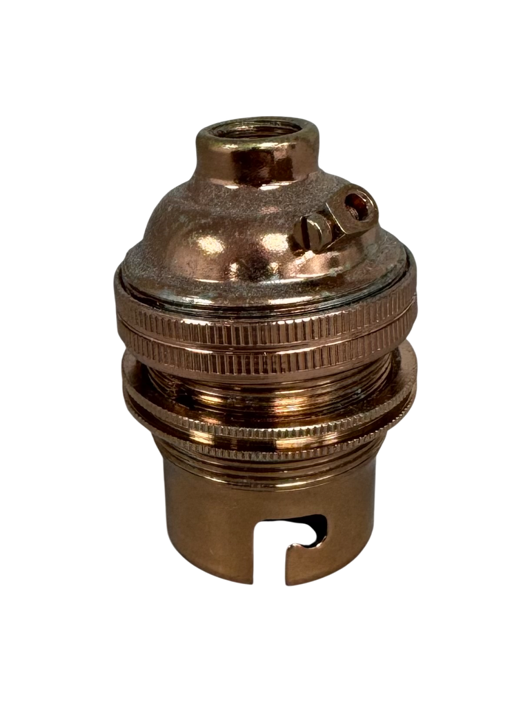BC 10mm Unswitched Copper Lampholder (with minor external defects) 