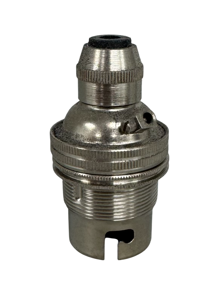 [12007] BC Cordgrip Nickel Lampholder (with minor external defects)