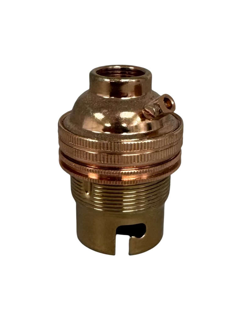 BC Half Inch Copper Unswitched Lampholder (with minor external defects)