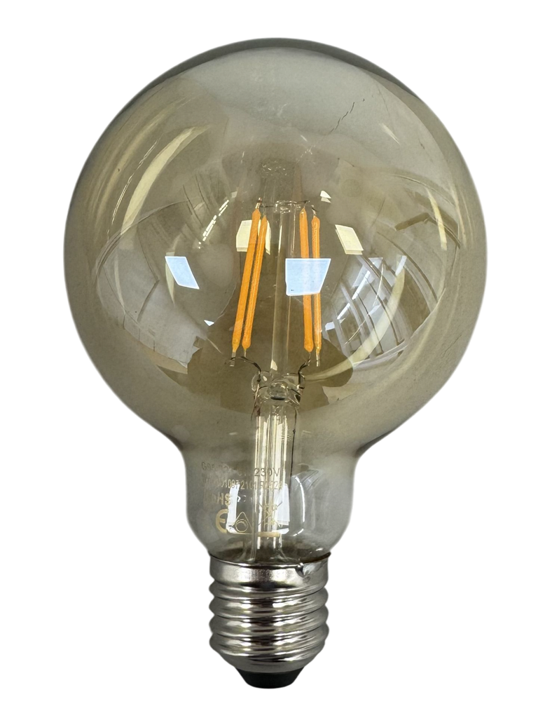 [40006] 6W ES 95mm Globe Amber Tint - Dimmable