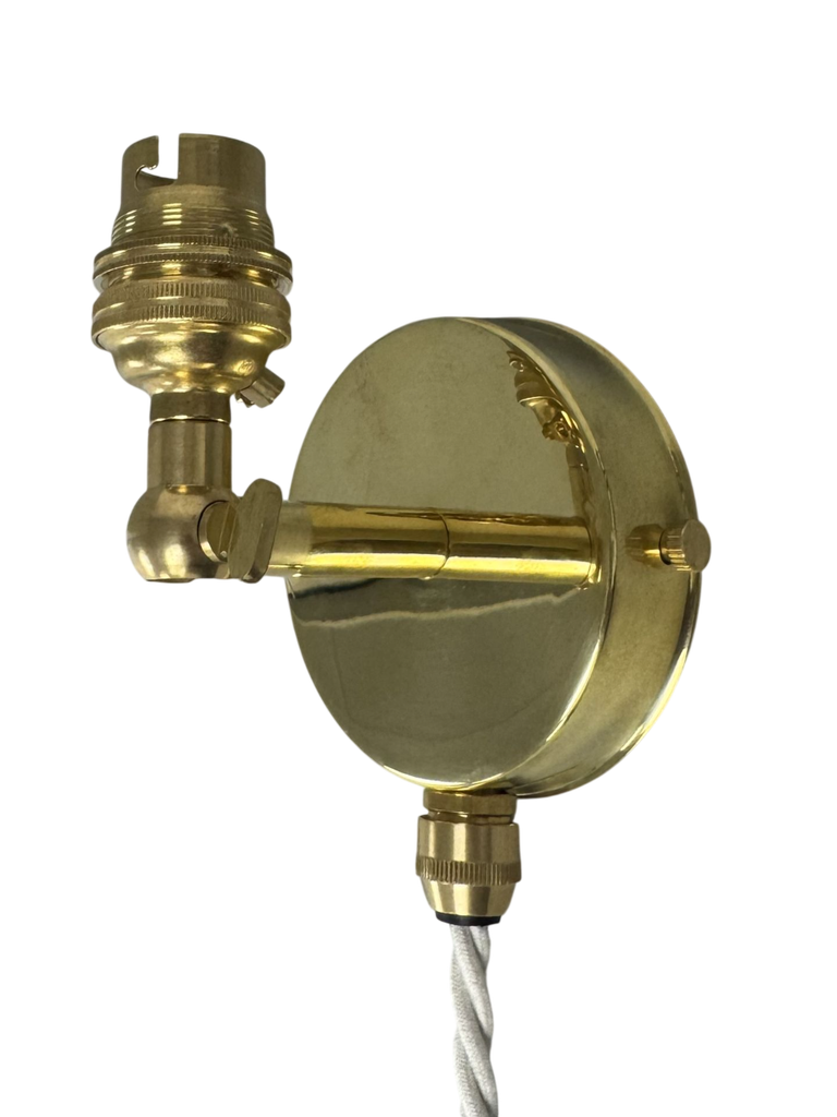 [06739] Victor Adjustable Wall Light (BC/B22) - Plug In (Brass)