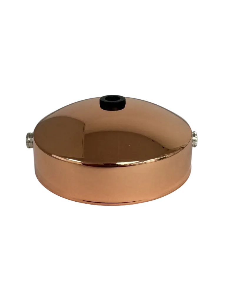 Shallow Dome Copper Ceiling Rose 80mm