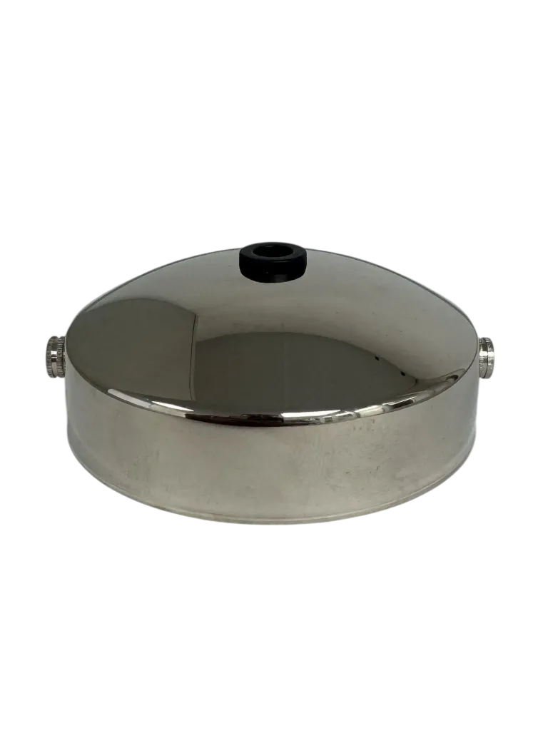 Shallow Dome Nickel Ceiling Rose 80mm