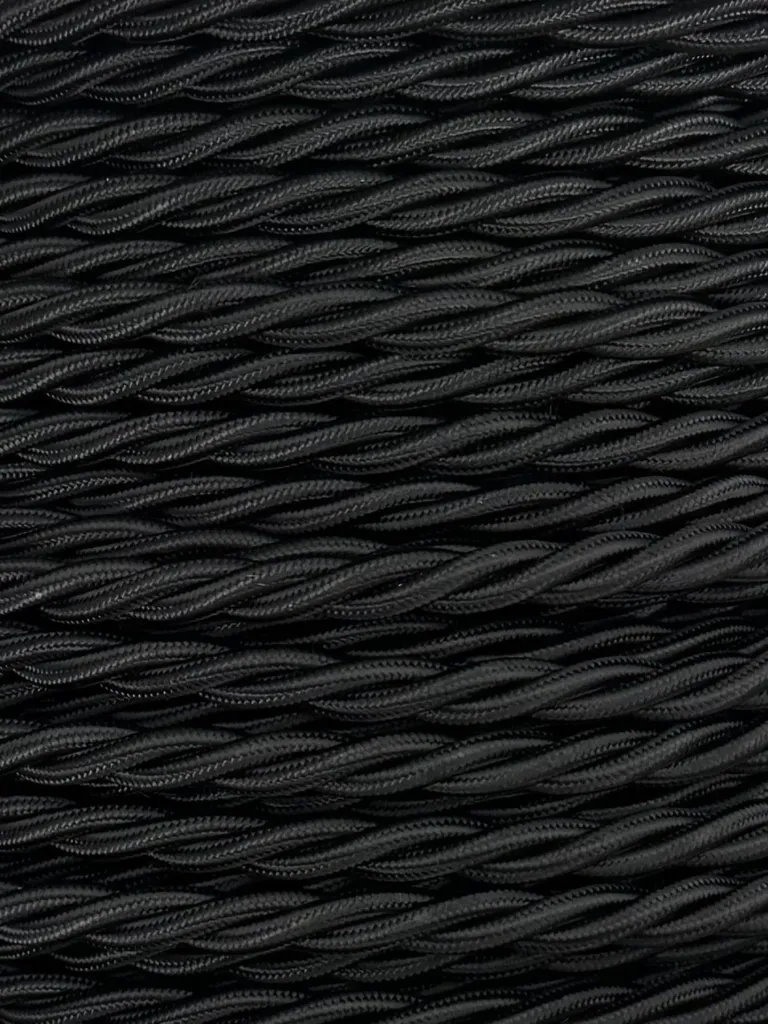 [01139] 3 Core 1.5mm² Twisted Braided Flex, mtr (BLACK)