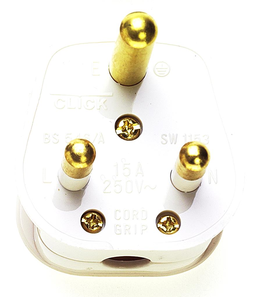 [05094] Round Pin Plug 15A