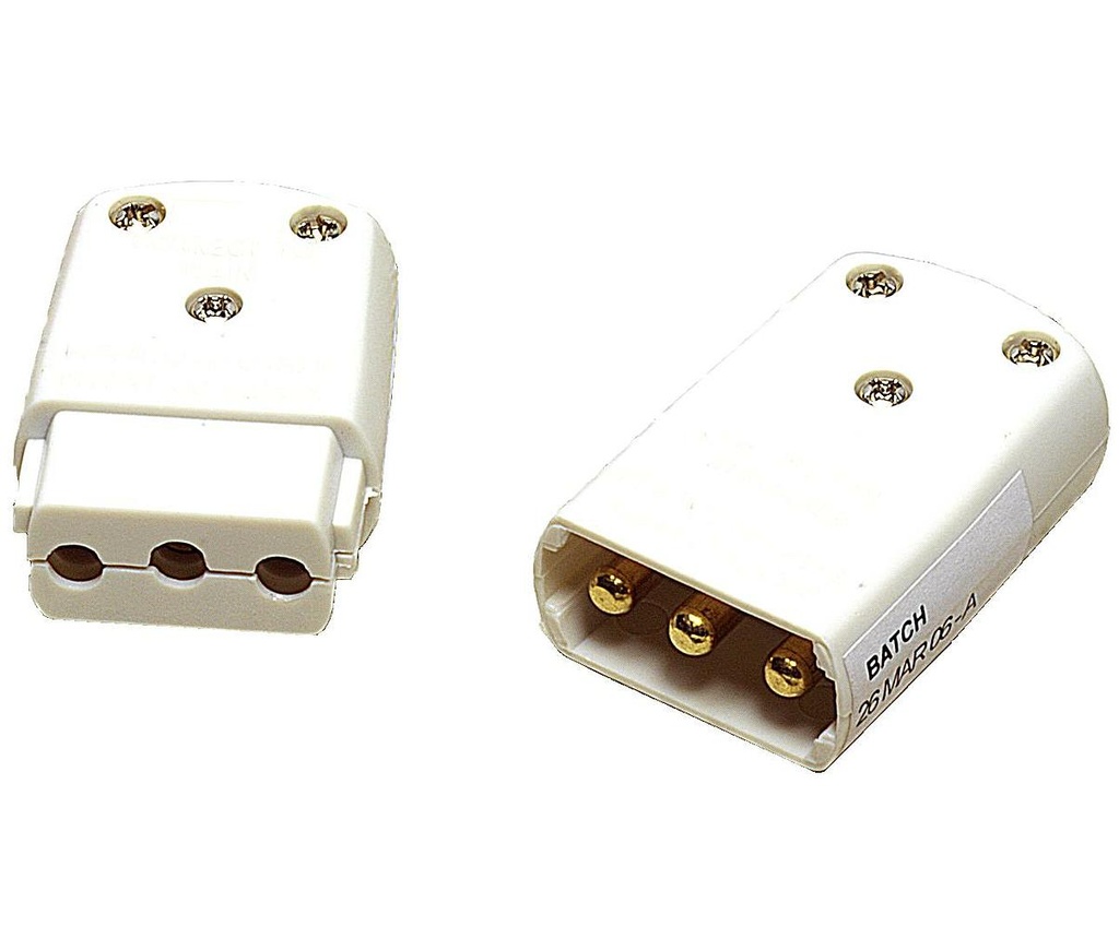 10A 3 Pin Separable Slimline Nylon Flex Connector