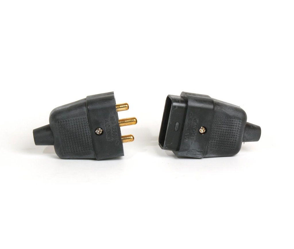 [05119] 10A 3 Pin Separable Rubber Flex Connector