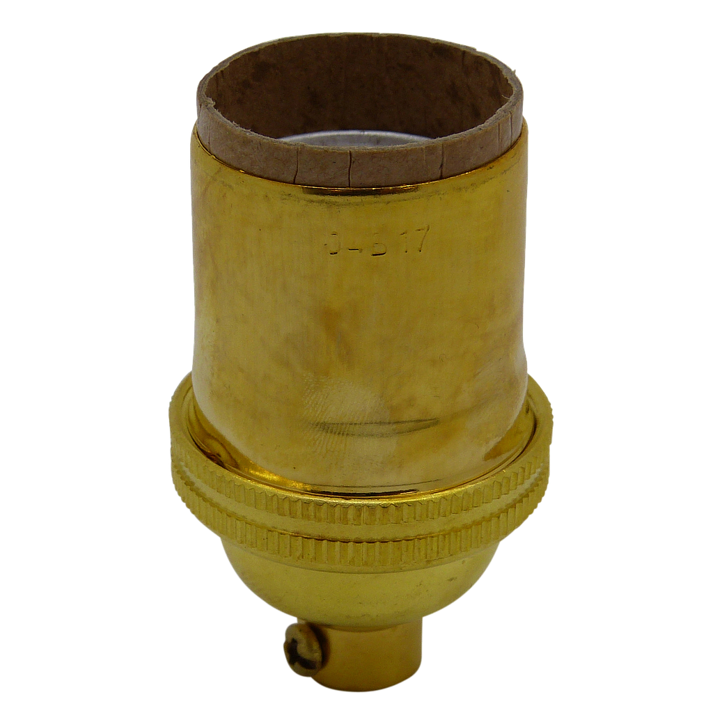 Brass USA E26 10mm Lampholder [Smooth Skirt]